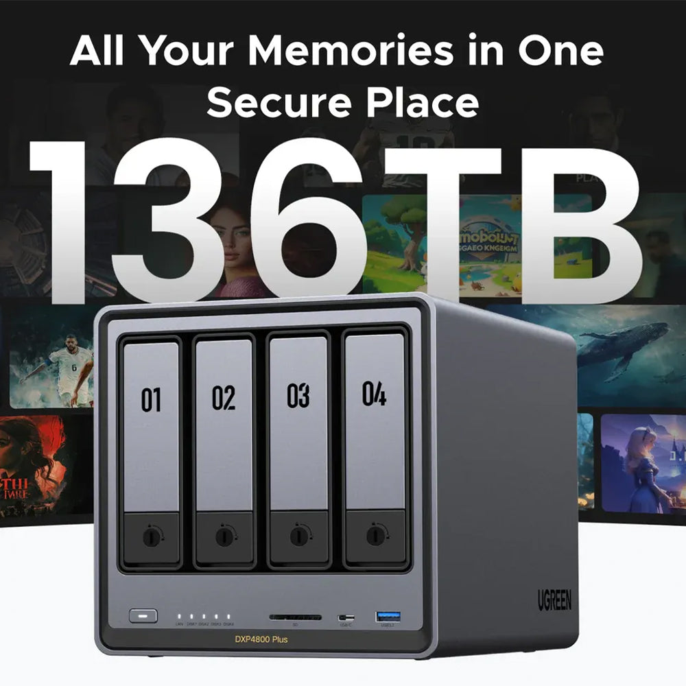 Ugreen NASync DXP4800 Plus 35261 4-Bay Storage NAS Enclosure
