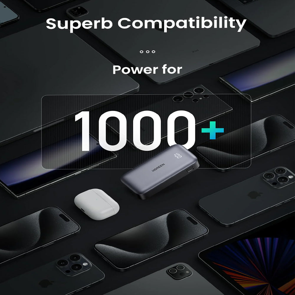 Ugreen Nexode 25185 Power Bank USB + Type-C 30W Fast Charging 10000mAh - Black