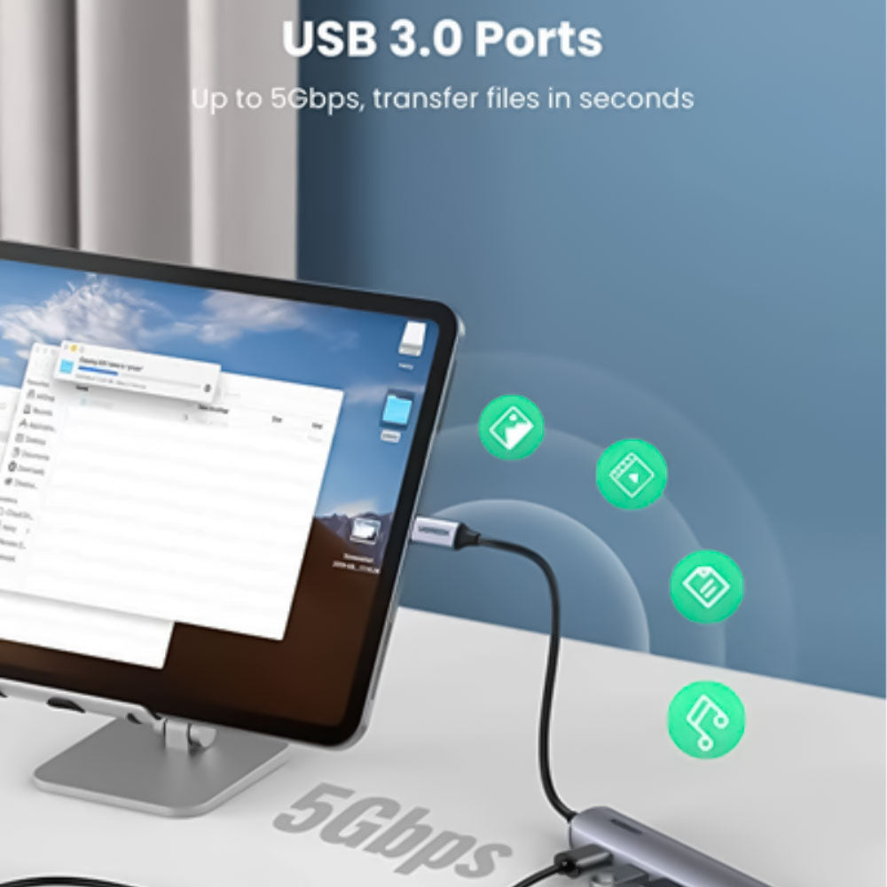 موزع 5 في 1 تايب سي يوجرين 4 منافذ 20197