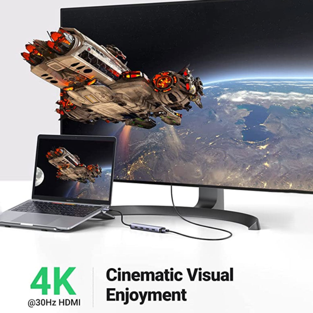 موزع 5 في 1 تايب سي يوجرين 4 منافذ 20197