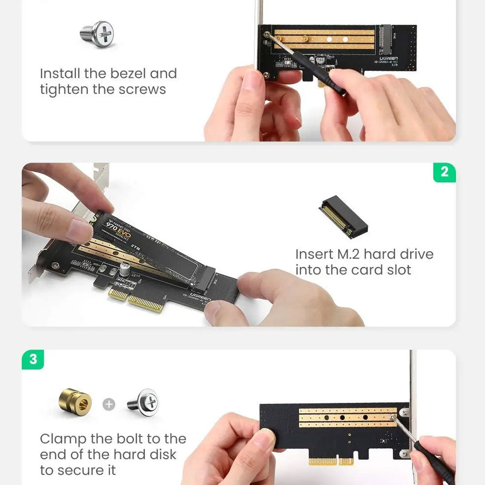 بطاقة محول يوجرين M.2 NVMe الي PCI اكسبرس 3.0 ×4 70503