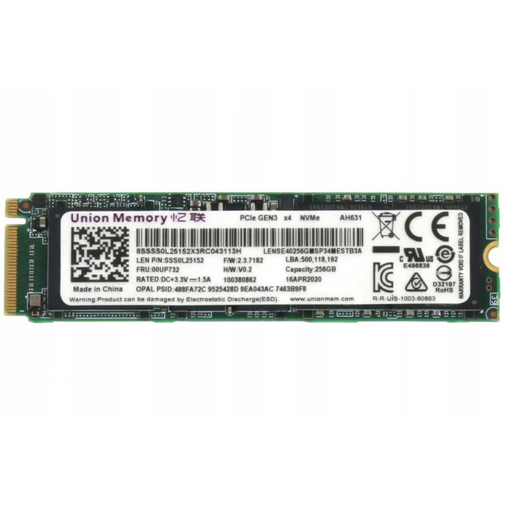هارد درايف يونيون ميموري 256 جيجابايت NVMe PCIe M.2 SSD AM6672 (استعمال خارج)