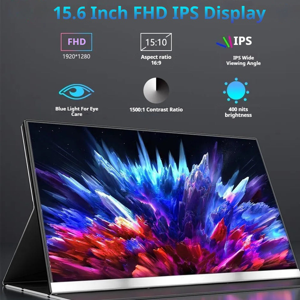 شاشة في2كوم محمولة 15.6 بوصة 60 هرتز P4 IPS FHD