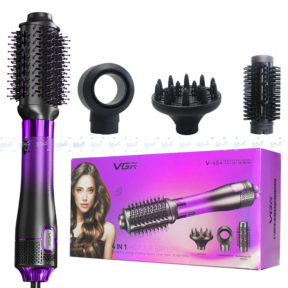 مجموعة تصفيف الشعر في جي ار بروفيشنال 1000 وات 4 في 1 V-484