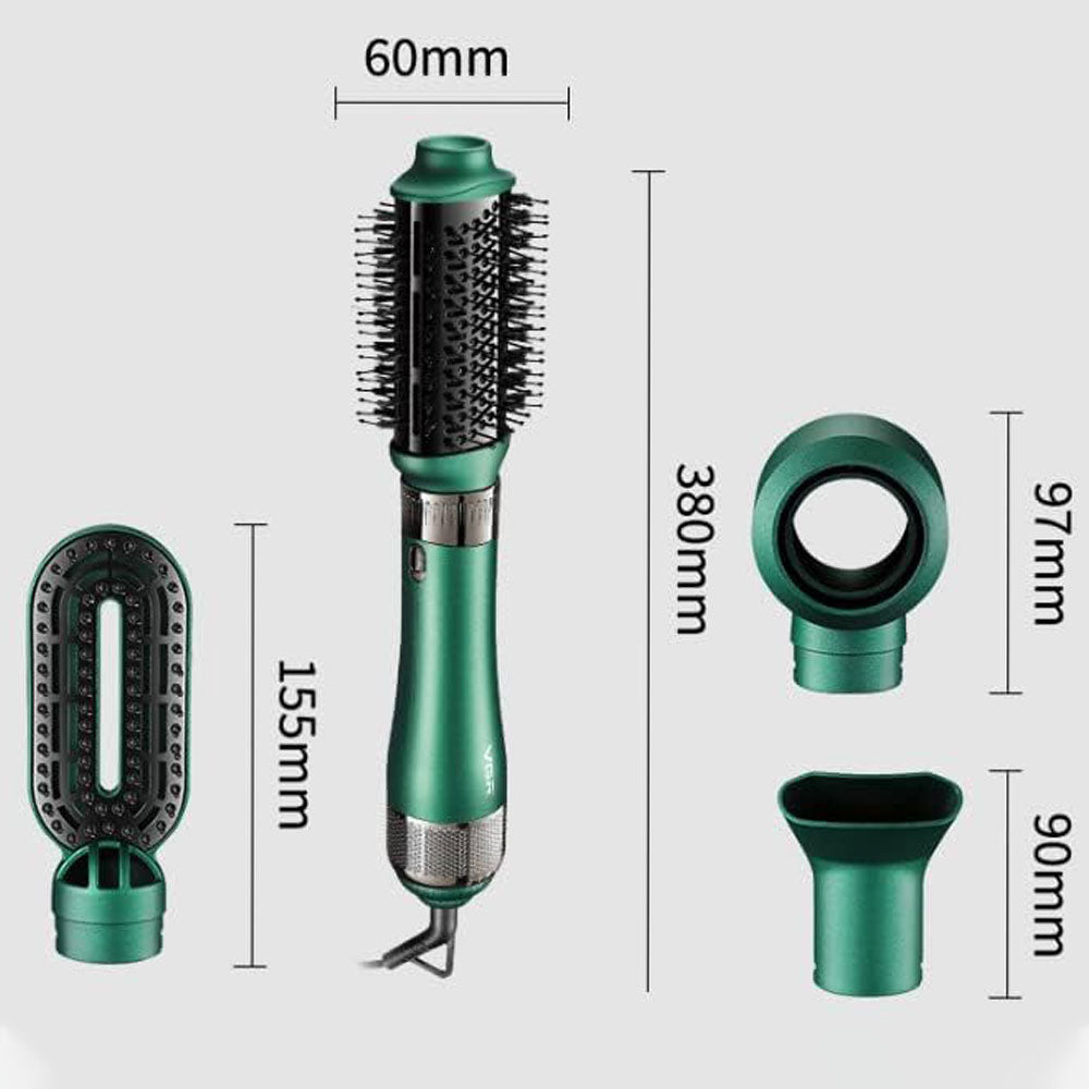 مجموعة تصفيف الشعر في جي ار بروفيشنال 1000 وات 4 في 1 Hot Air Styler V-493