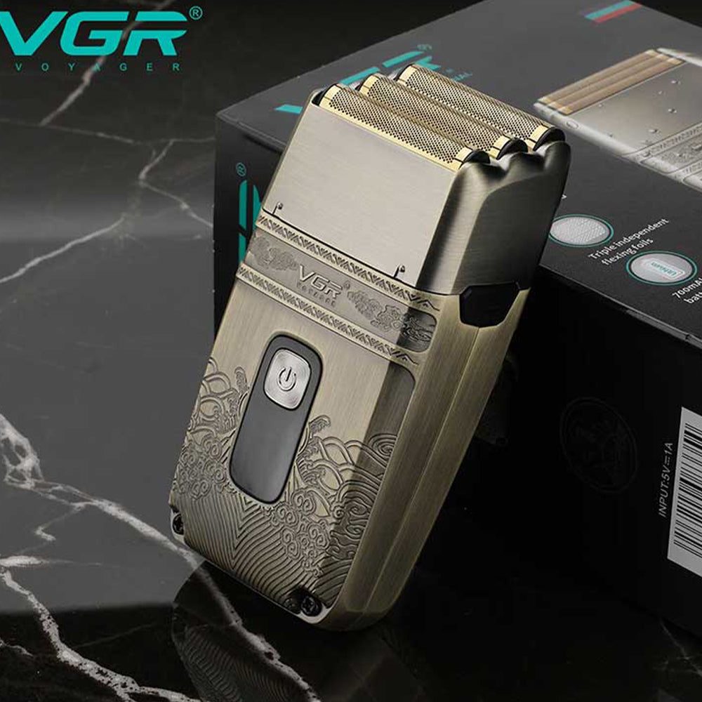 ماكينة حلاقة فويل في جي ار بروفيشنال V-335 - ذهبي