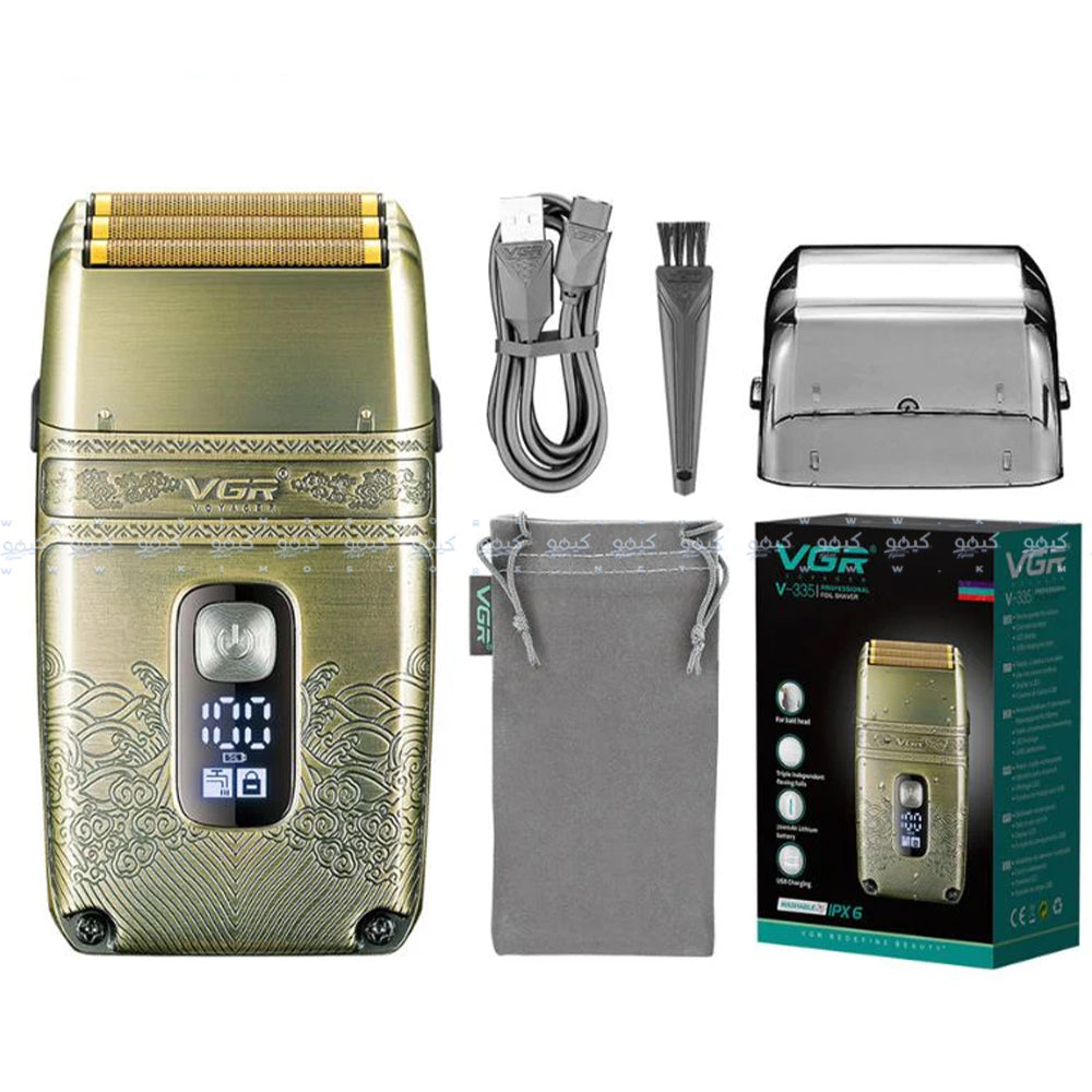 ماكينة حلاقة فويل في جي ار بروفيشنال V-335 - ذهبي