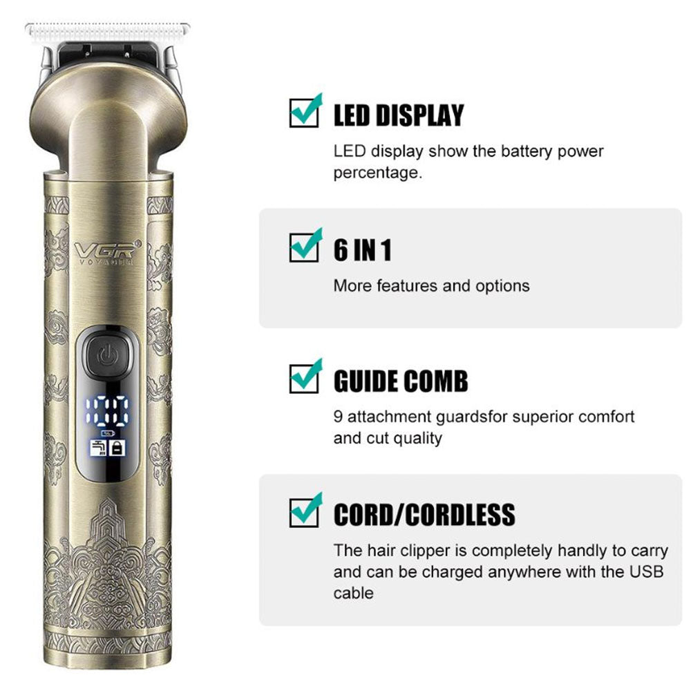 مجموعة حلاقة وتشذيب الشعر 6 في 1 في جي ار V-109