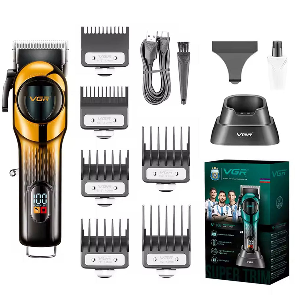 ماكينة قص الشعر في جي ار بروفيشنال V-166 - أصفر