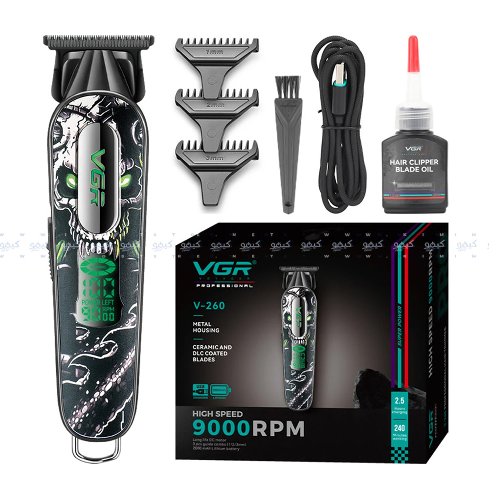 ماكينة قص الشعر في جي ار بروفيشنال V-260 - أخضر