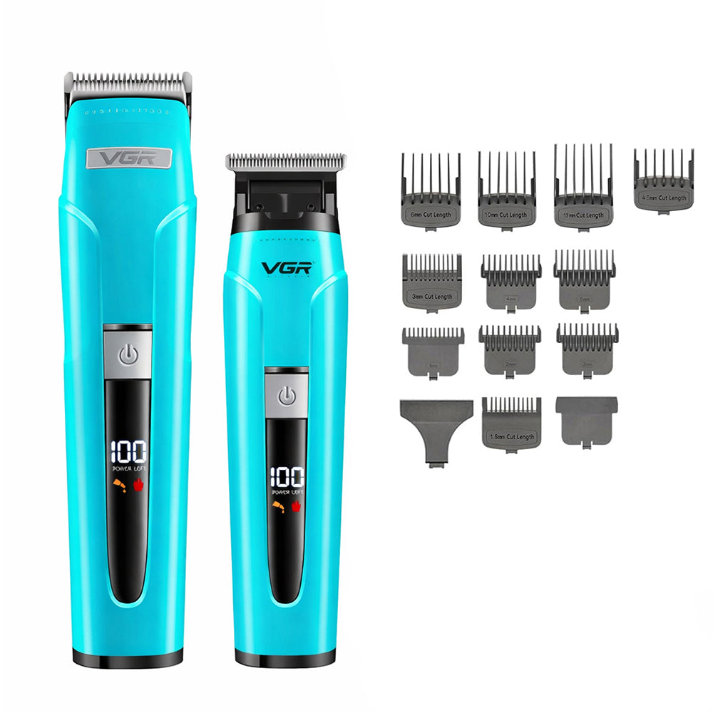 VGR Professional Hair Clipper and Trimmer Set V-694 S2 - Green