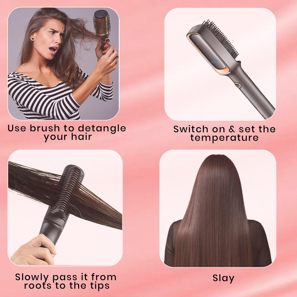 VGR Professional Hair Straightener Brush V-560