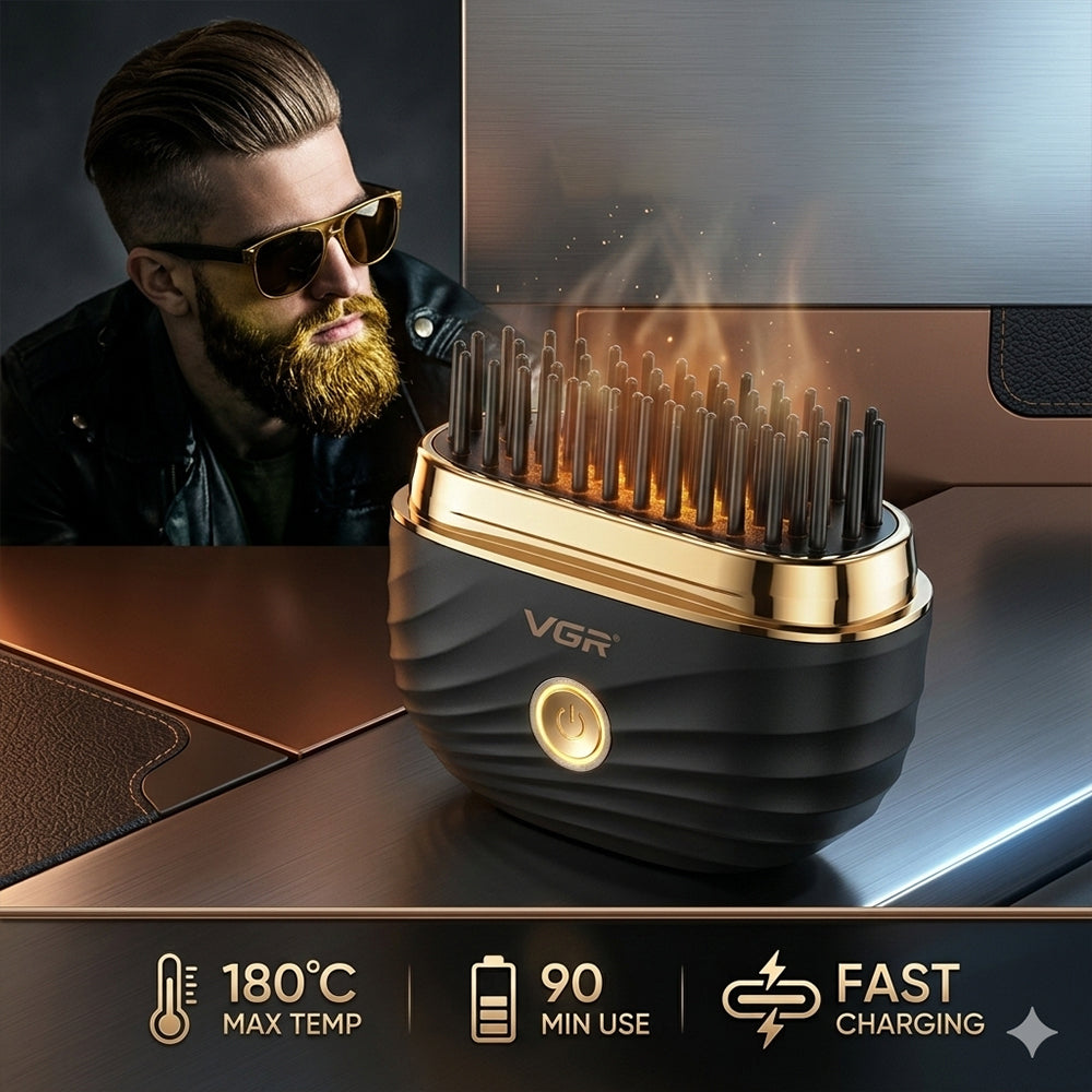 فرشاة فرد الشعر في جي ار V-585 - أسود