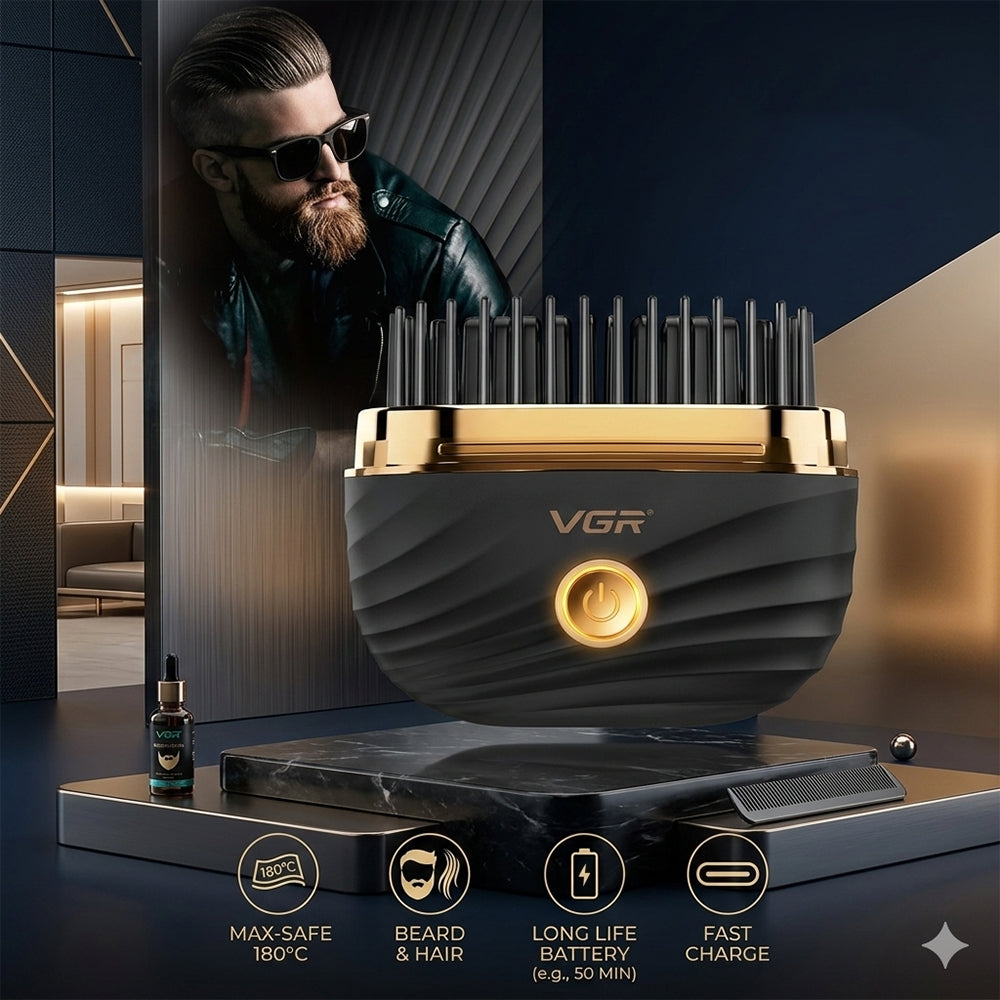 فرشاة فرد الشعر في جي ار V-585 - أسود