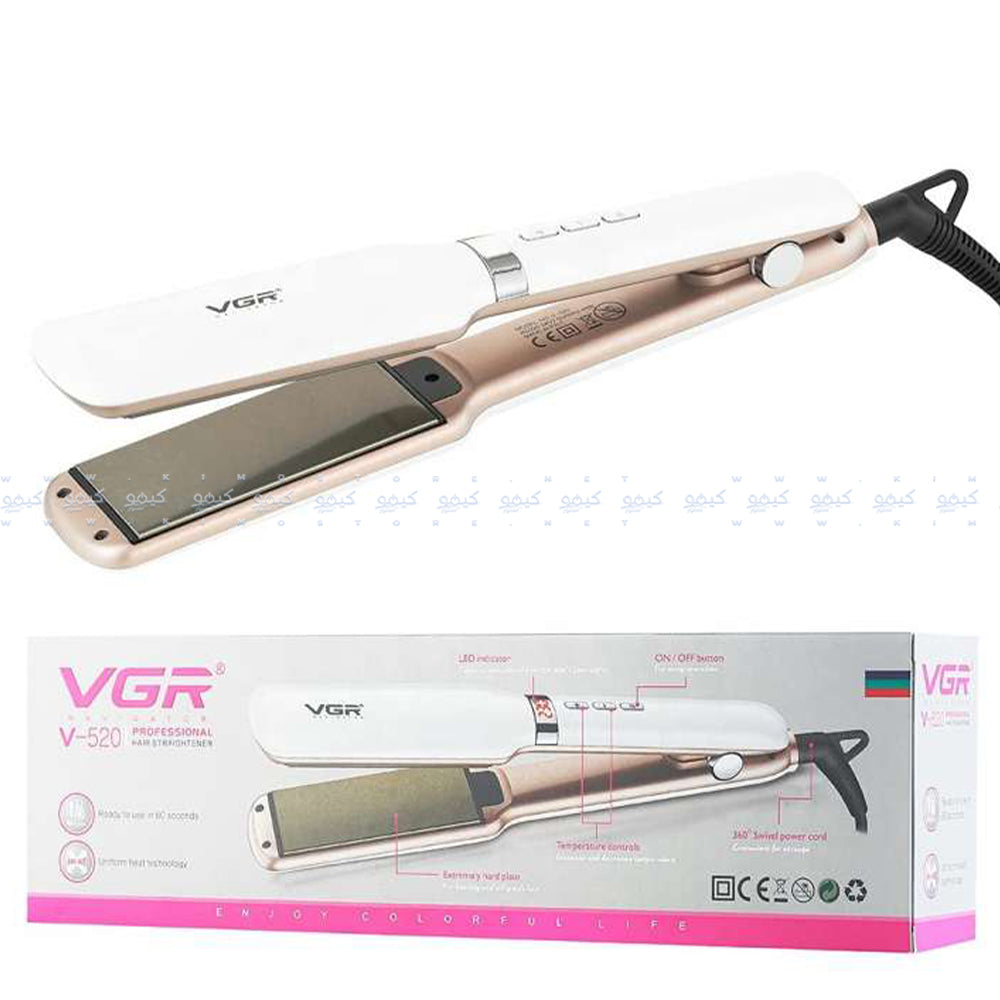 VGR Professional Hair Straightener V-520 - White