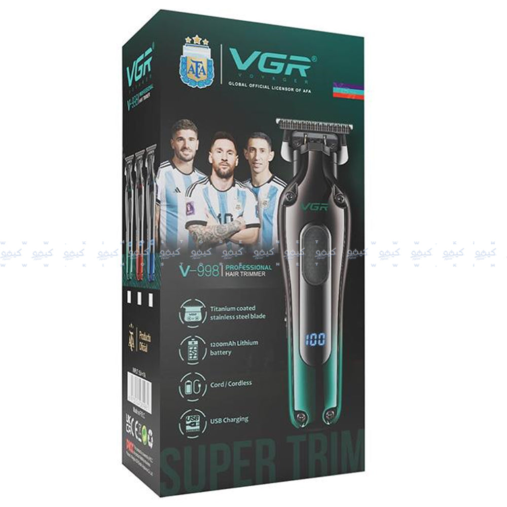 ماكينة تشذيب الشعر في جي ار بروفيشنال V-998 - أخضر