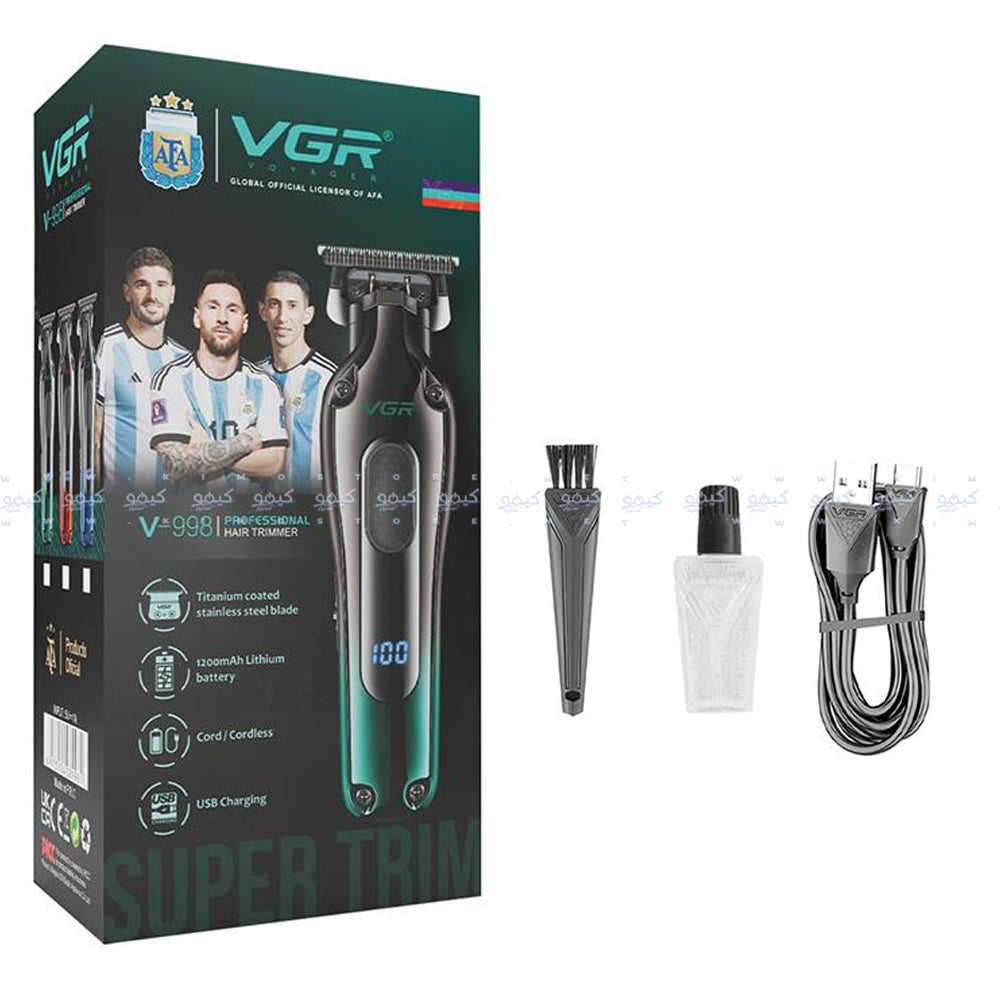 ماكينة تشذيب الشعر في جي ار بروفيشنال V-998 - أخضر