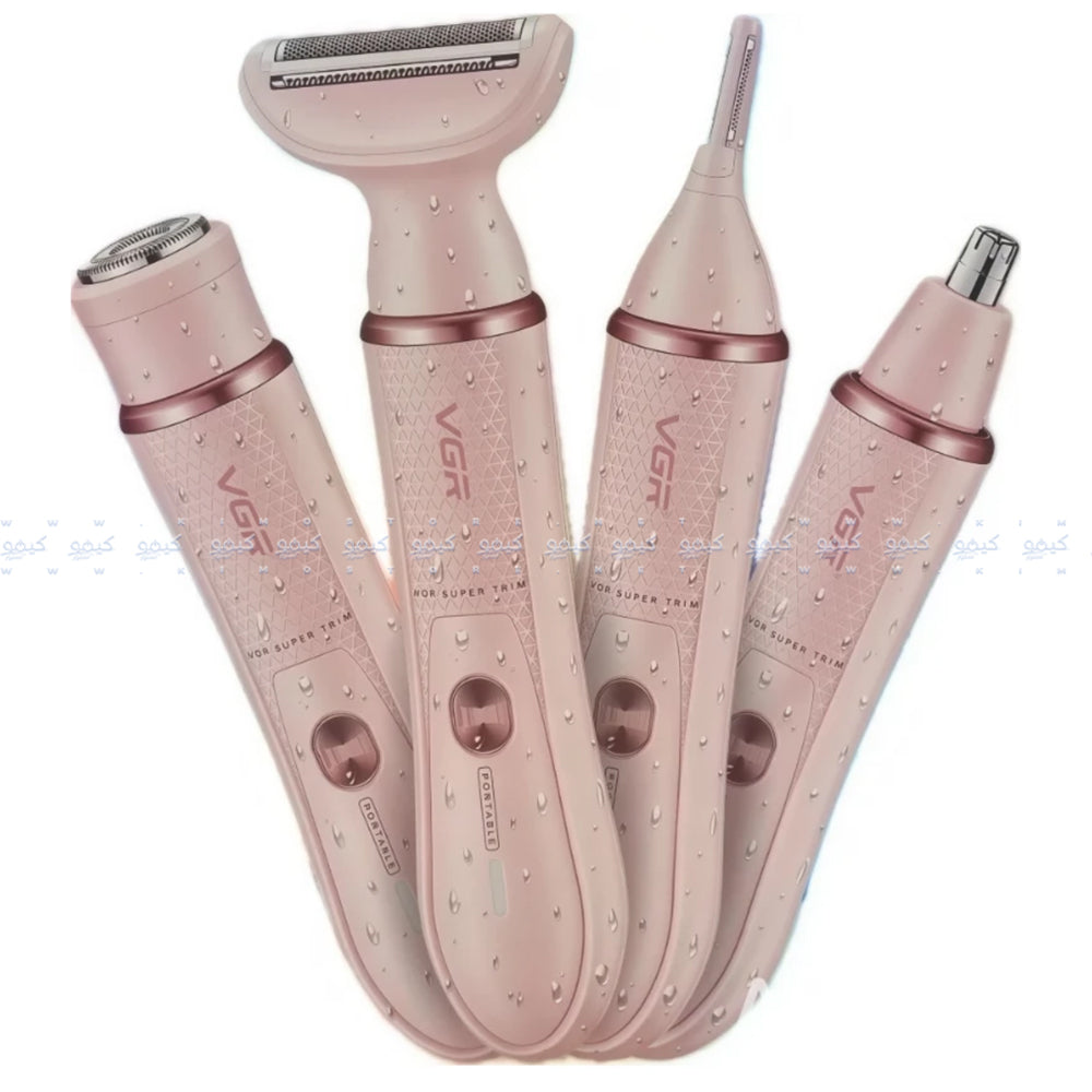 VGR Professional Lady Shaver Set 4-in-1 V-761 - Pink