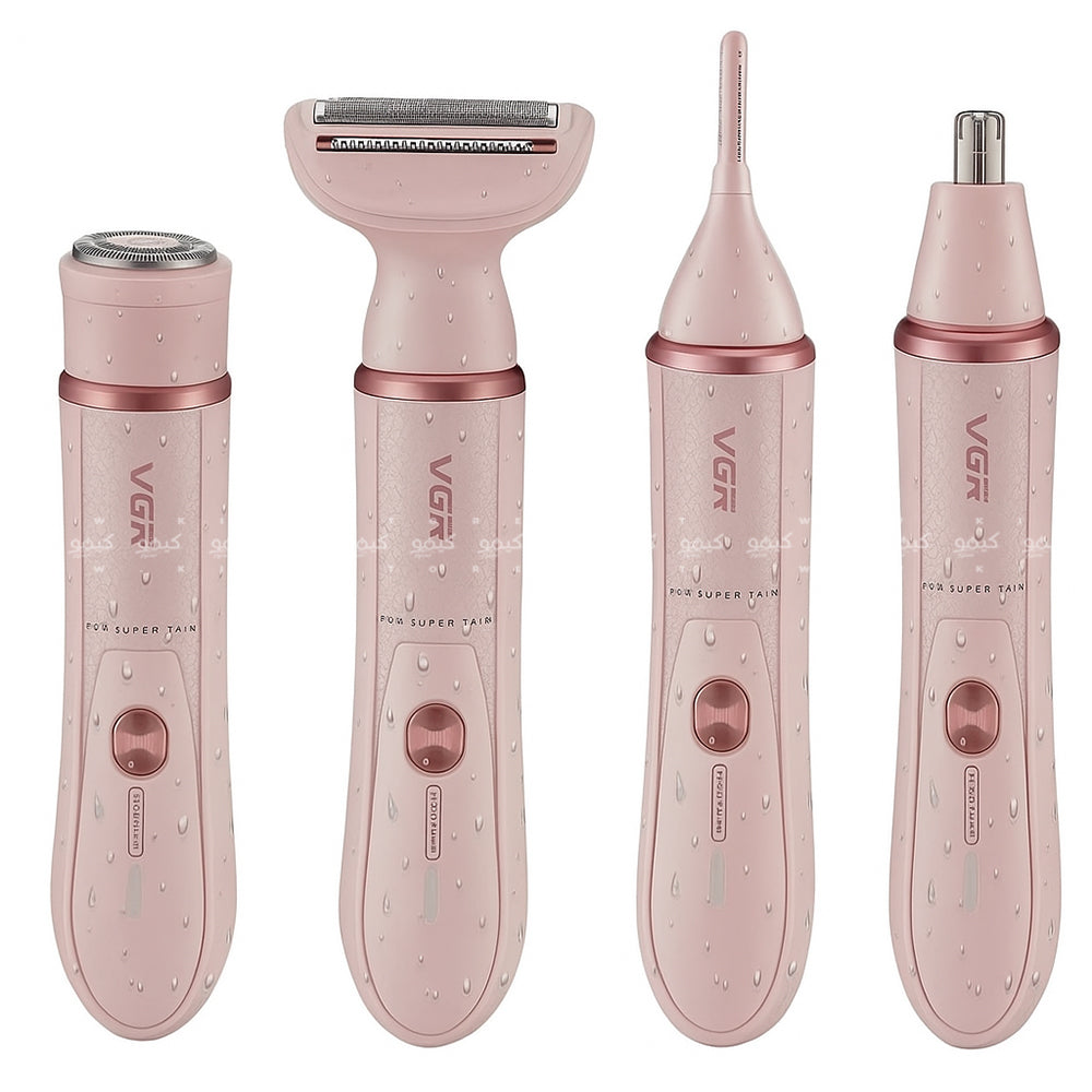 VGR Professional Lady Shaver Set 4-in-1 V-761 - Pink
