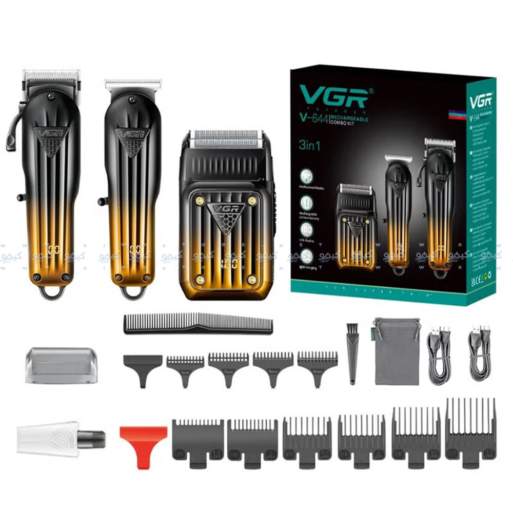 ماكينة حلاقة كومبو 3 في 1 في جي ار بروفيشنال V-642