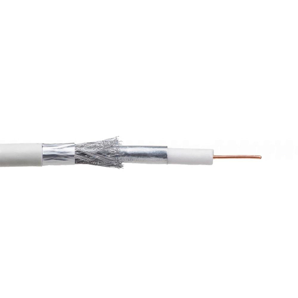 كابل قمر صناعي فيو ستار 100 ياردة RG6/U Al Foil + 96x0.12 Al - أبيض