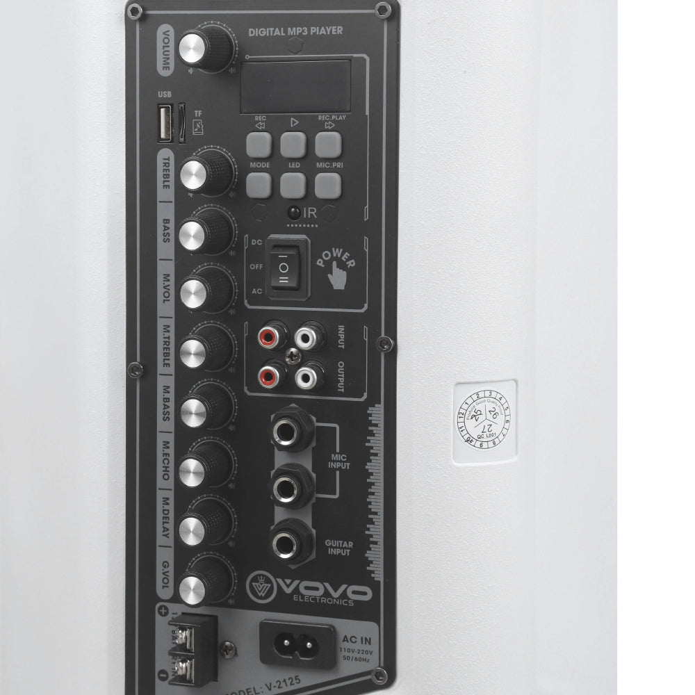 سبيكر بلوتوث متنقل فوفو مع مايك V-2125 RGB 1.0