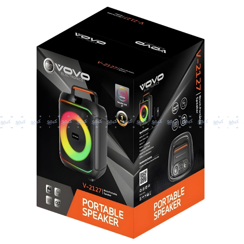 Vovo V-2127 RGB Portable Speaker With Mic 1.0