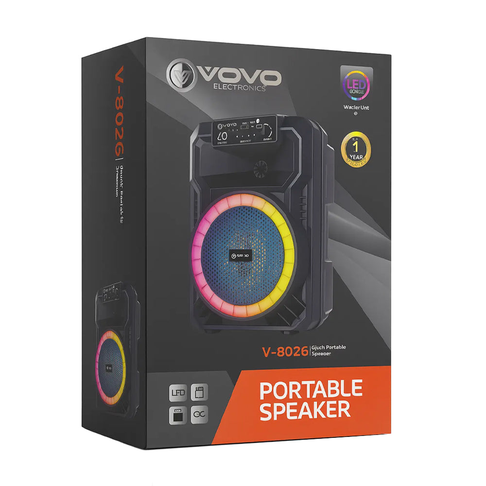 سبيكر بلوتوث متنقل فوفو V-8026 1.0 RGB