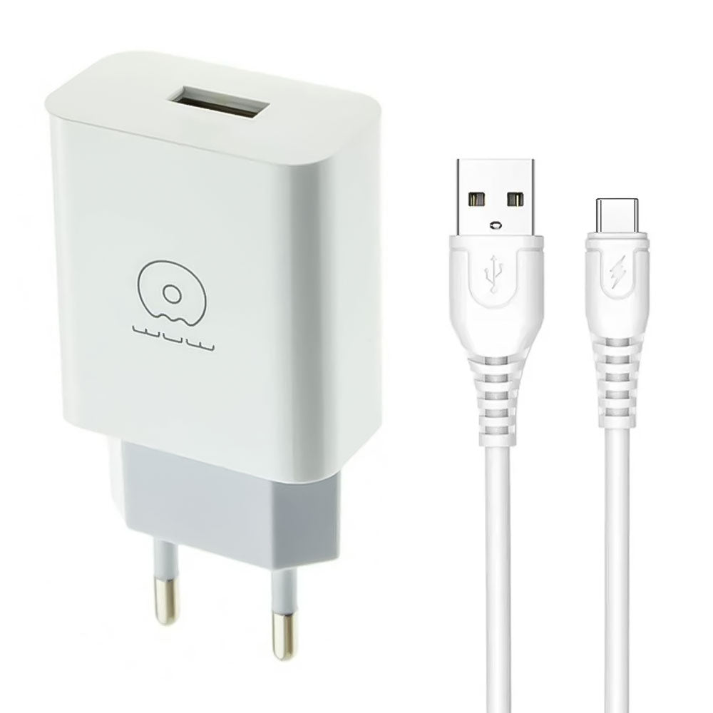 WUW T66 Wall Charger Type-C Cable USB 3.5A