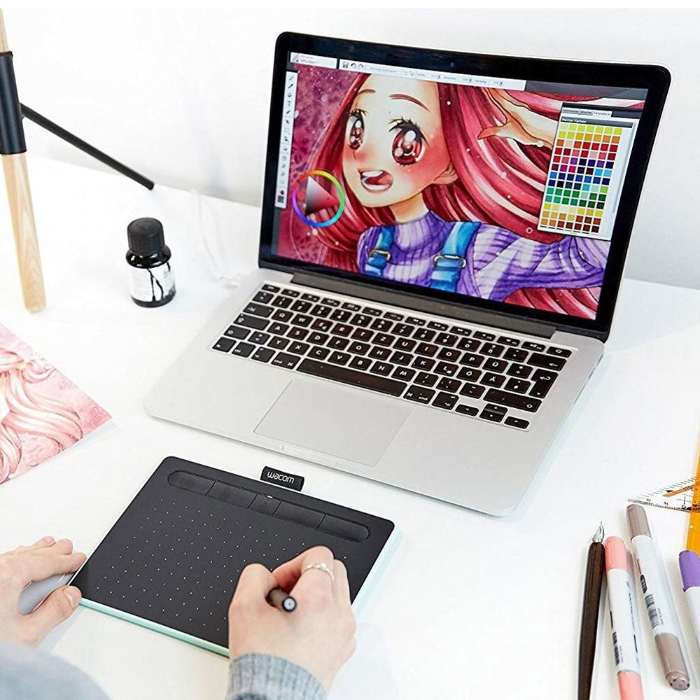 جرافيك تابلت واكوم إنتوس صغير بلوتوث CTL-4100WLE-N - فيروزى