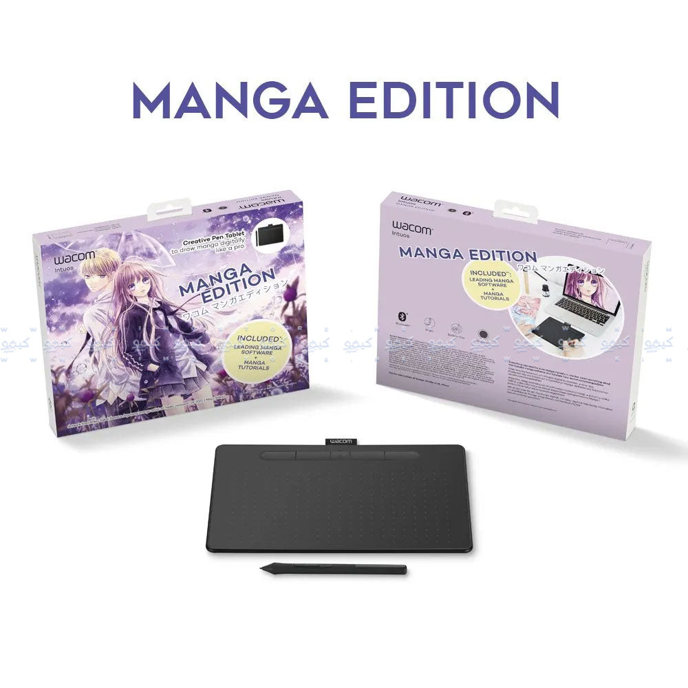 Wacom Intuos CTL-4100WLK-M Manga Edition Bluetooth Small Graphic Tablet - Black