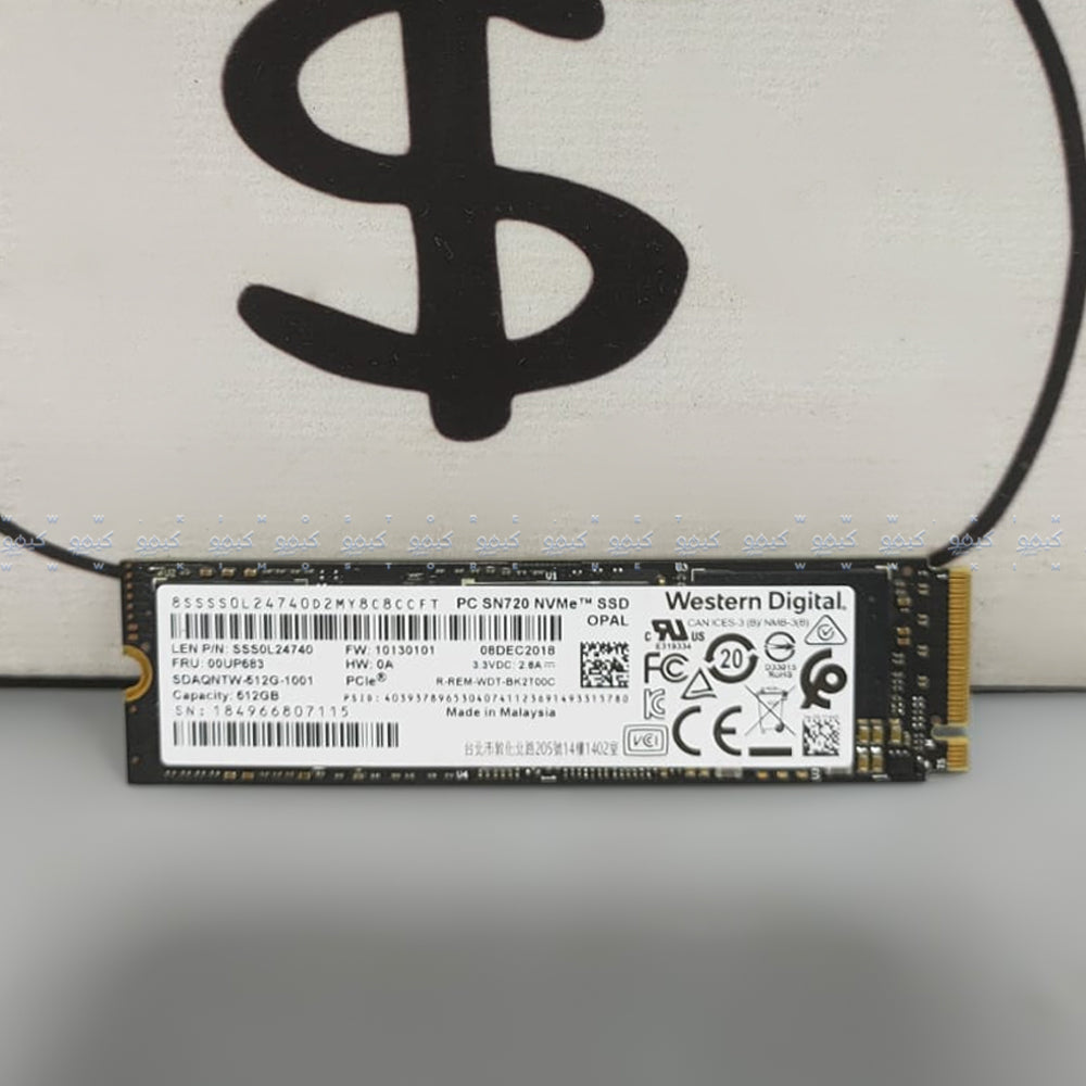 Western Digital SN720 256GB NVMe PCIe M.2 2280 SSD (Original Used)