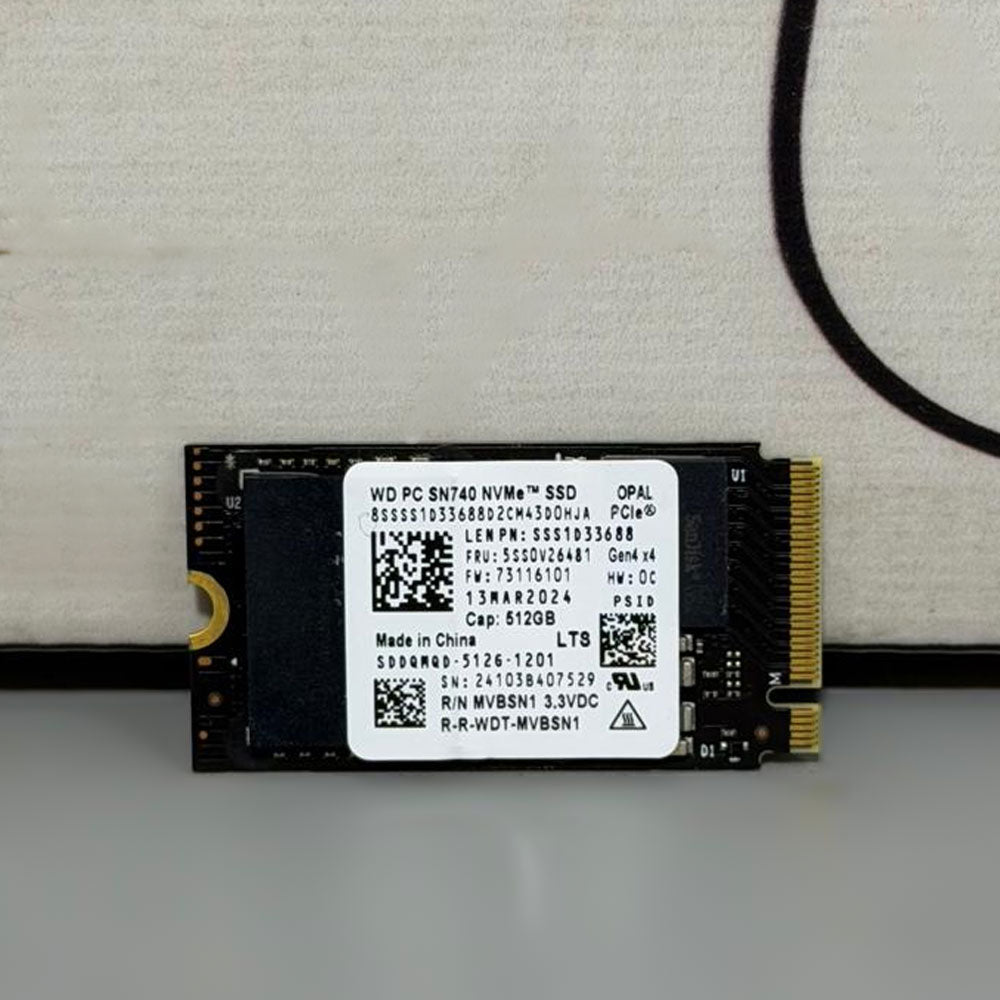 هارد درايف ويسترن ديجيتال 512 جيجابايت SN740 SDDQMQD NVMe PCIe M.2 2242 SSD (استعمال خارج)