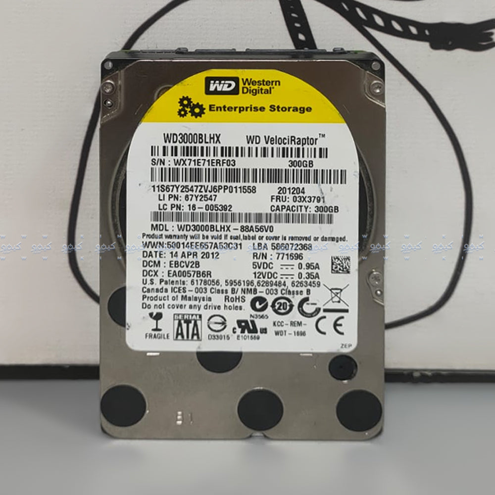 Western Digital WD3000BLHX VelociRaptor 300GB 2.5 Inch Internal Hard Drive (Original Used)