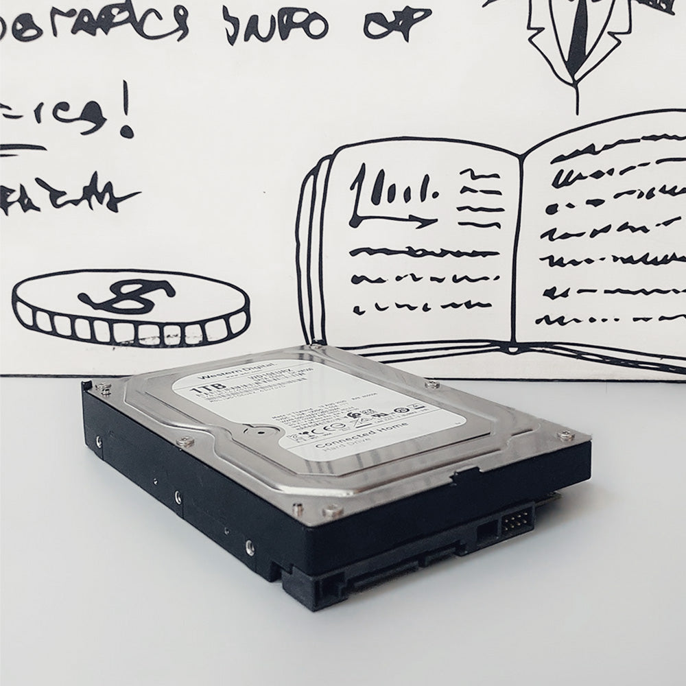 هارد درايف ويسترن ديجيتال 1 تيرابايت 3.5 بوصة داخلي للكمبيوتر (استعمال خارج)