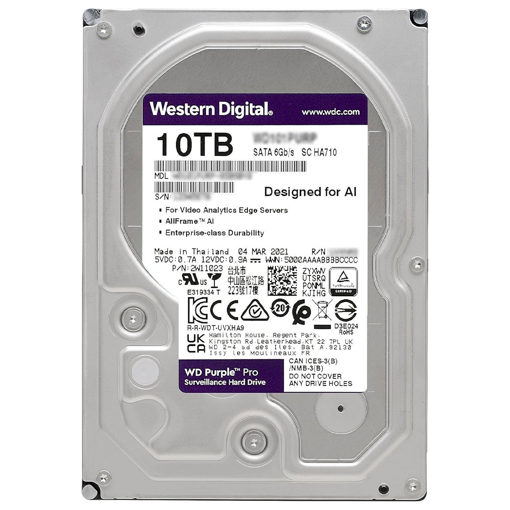 Western Digital Purple PRO 10TB 3.5 Inch Surveillance Internal Hard Drive