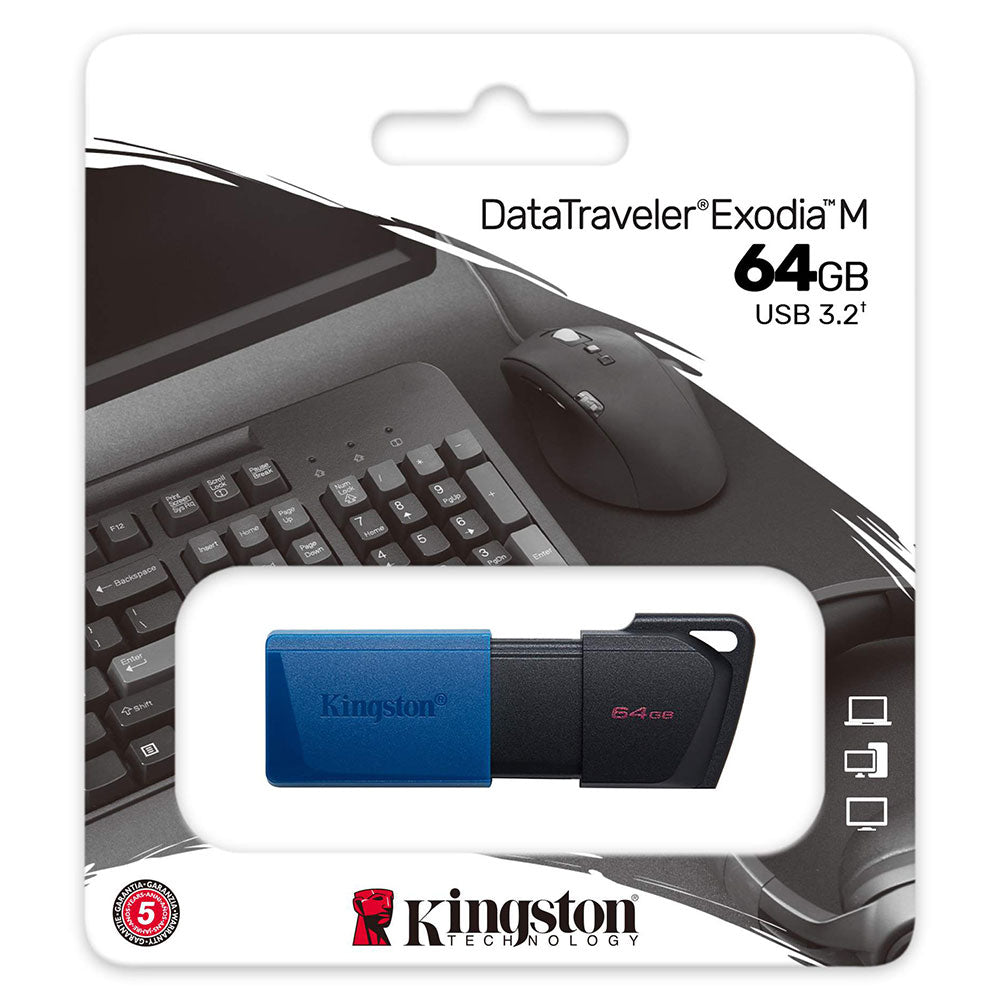 فلاش ميموري كينجستون 64 جيجابايت DataTraveler Exodia M USB 3.2