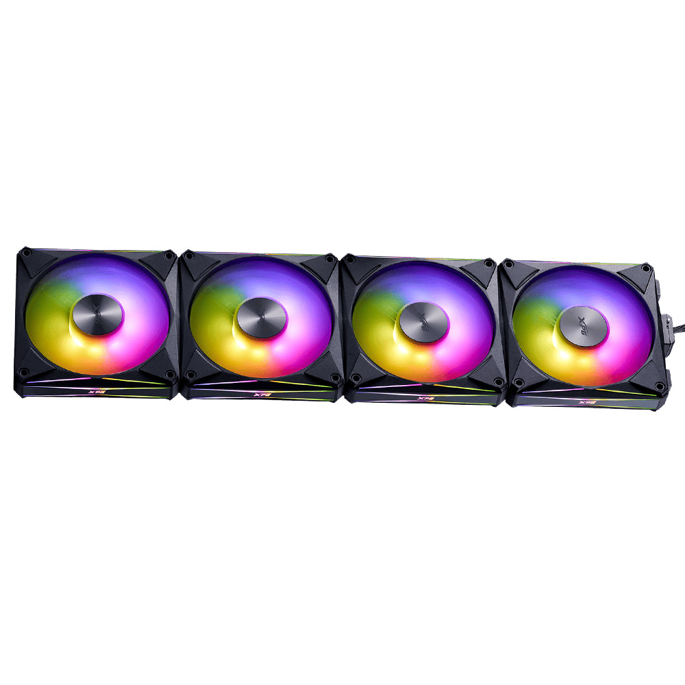 XPG Hurricane Mag 120 PWM ARGB Magnetic Quad Case Fan Kit - Black