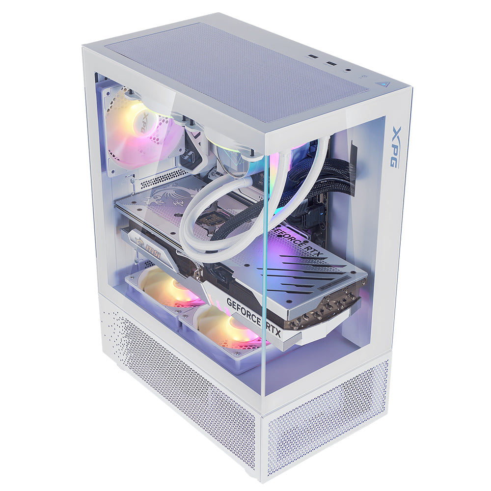 كيس ميد تاور إكس بي جي ARGB جيمنج INVADER X MINI + باور سبلاي 80 بلس ذهبي 750 وات Kyber