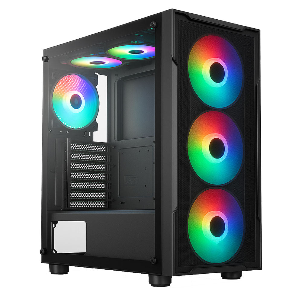 Xander Hulk Mesh ARGB Gaming Mid Tower Case + 80 Plus White Power Supply 700W