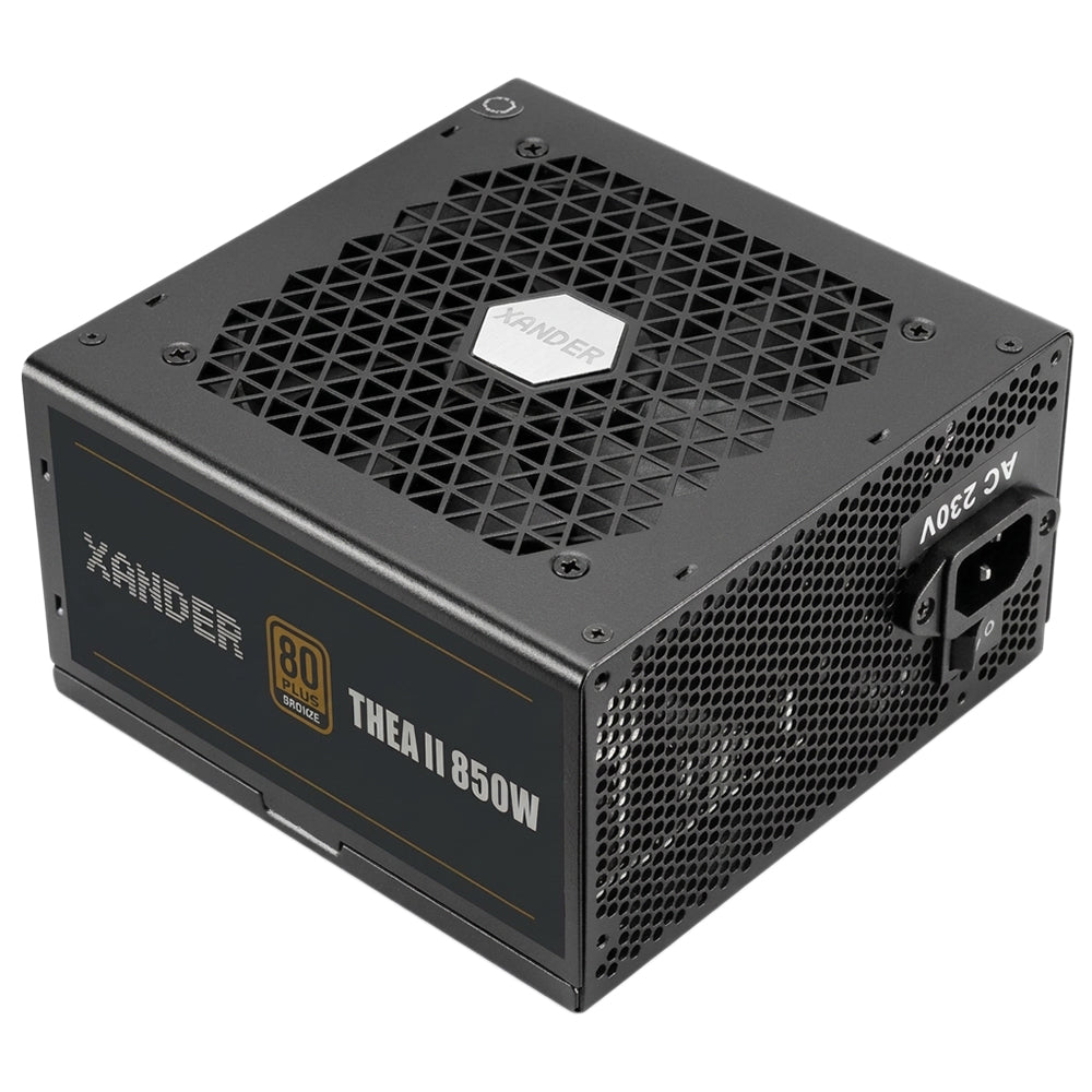 Xander Neptune II ARGB Gaming Mid Tower Case + THEA II 80 Plus Bronze Power Supply 850W - Black