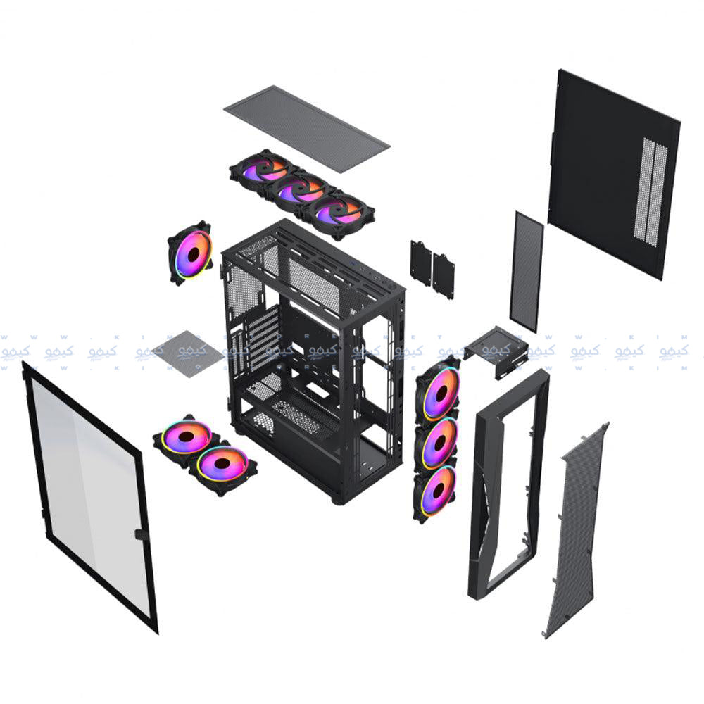 Xander Velox ARGB Gaming Mid Tower Case + 80 Plus White Power Supply 700W