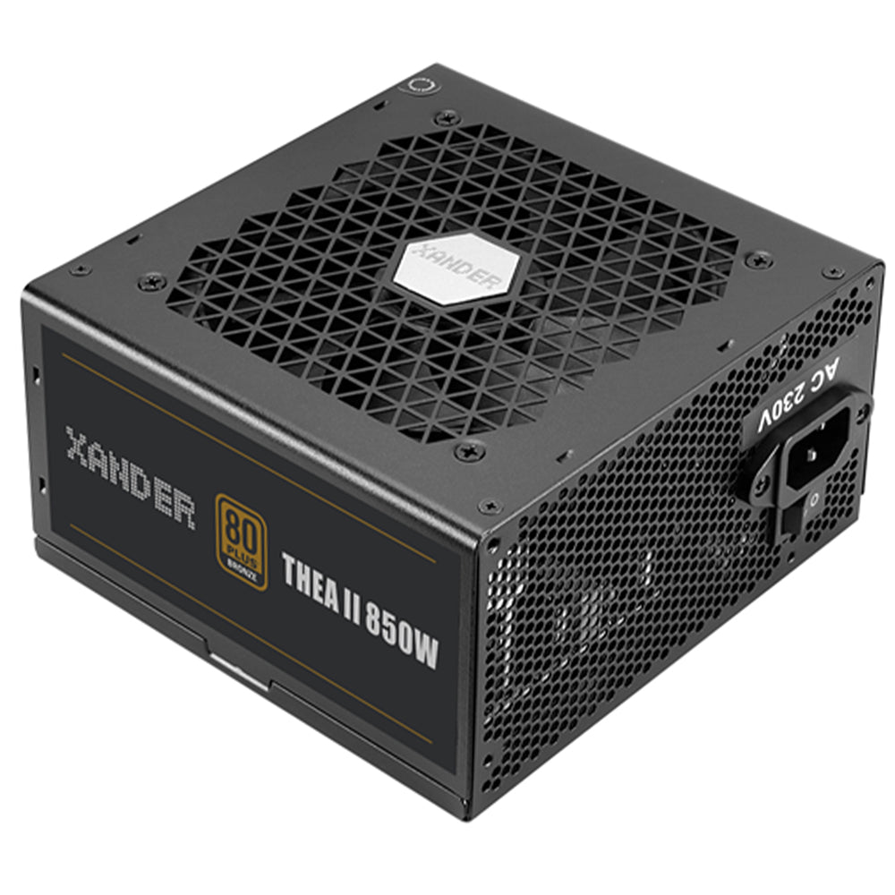 Xander Velox Max ARGB Gaming Mid Tower Case + Thea II 80 Plus Bronze Power Supply 850W