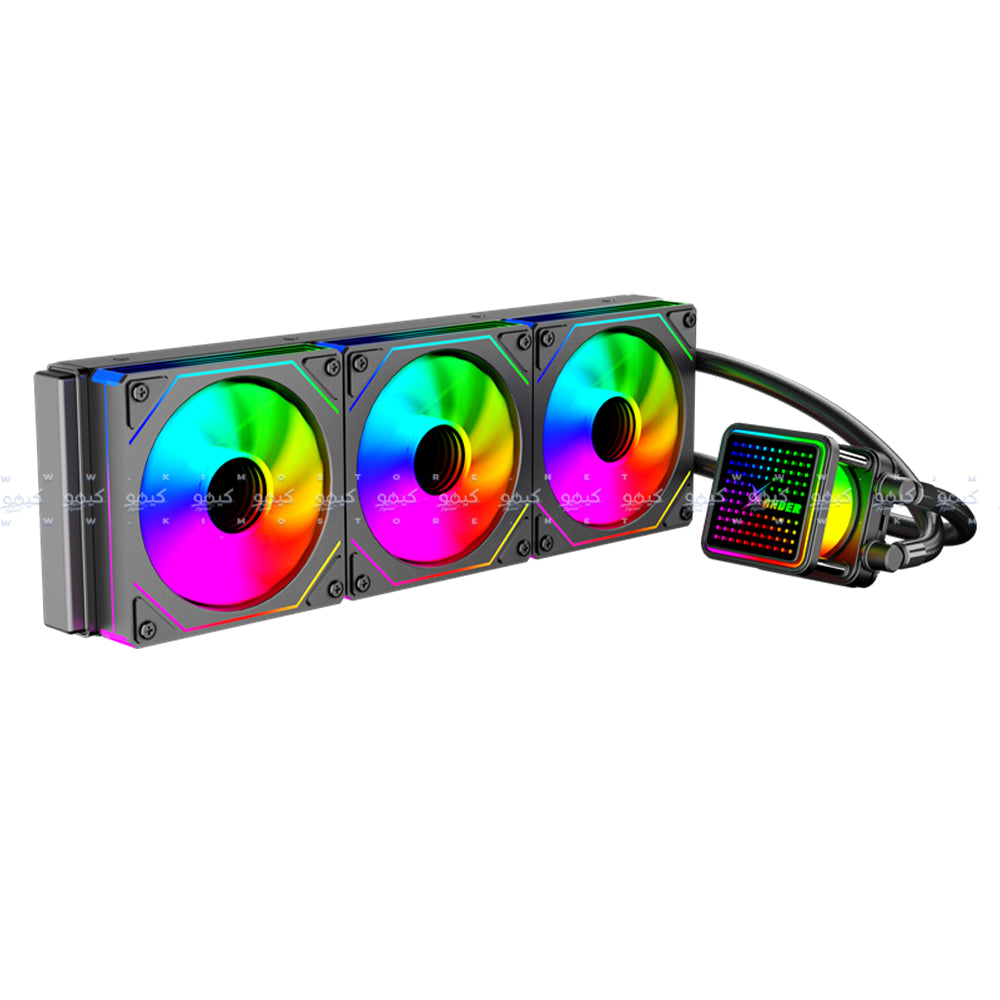 نظام تبريد مائي للبروسيسور زاندر WaterWheel Digital Black 360 ARGB