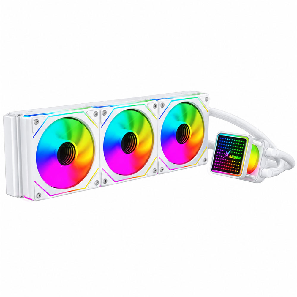 نظام تبريد مائي للبروسيسور زاندر WaterWheel Digital White 360 ARGB