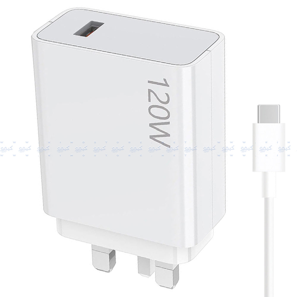 شاحن حائط شاومي مع كابل تايب سي بقوة 120 وات شحن سريع MDY-13-EF
