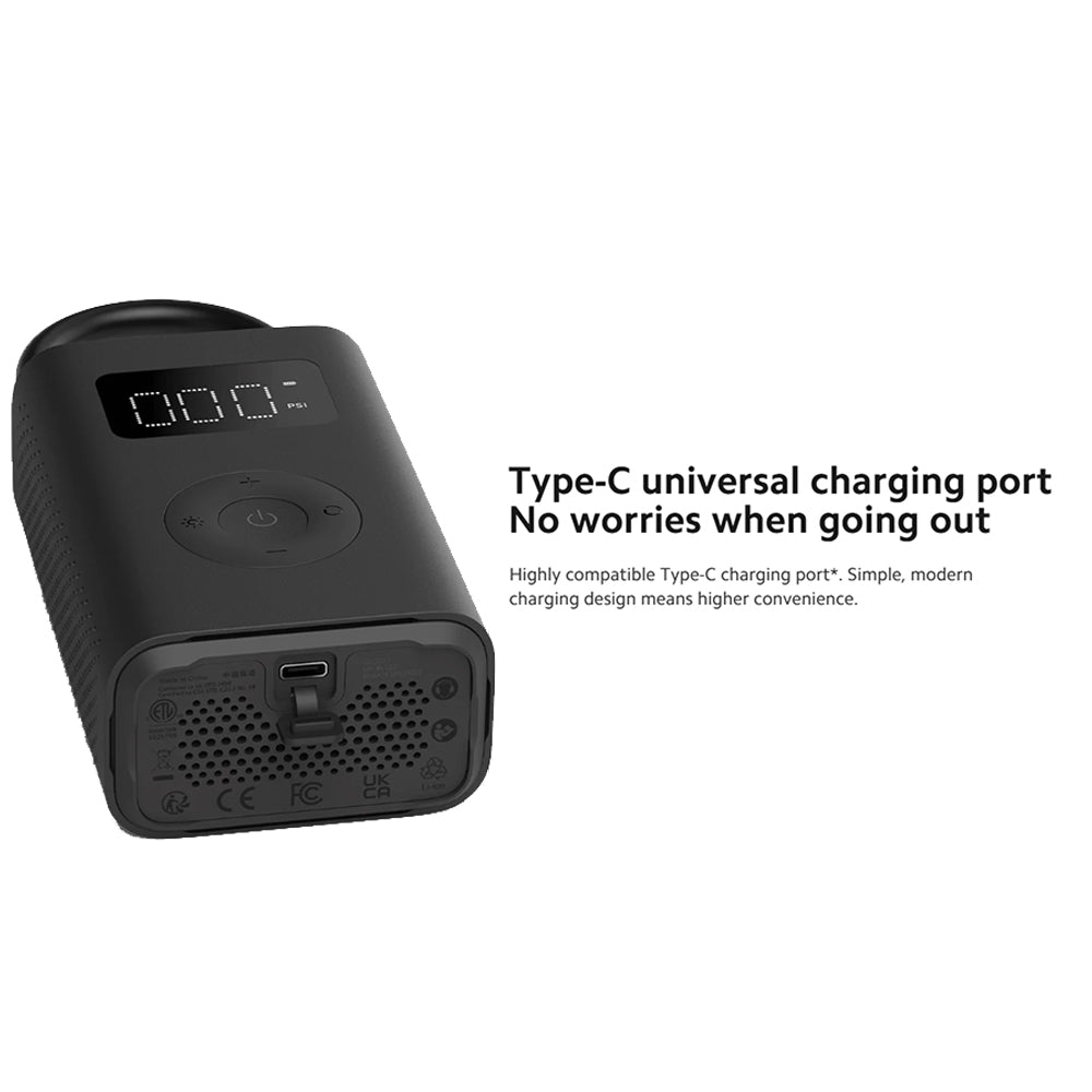 ضاغط هواء 2 كهربائي محمول شاومي MJCQB06QW - أسود