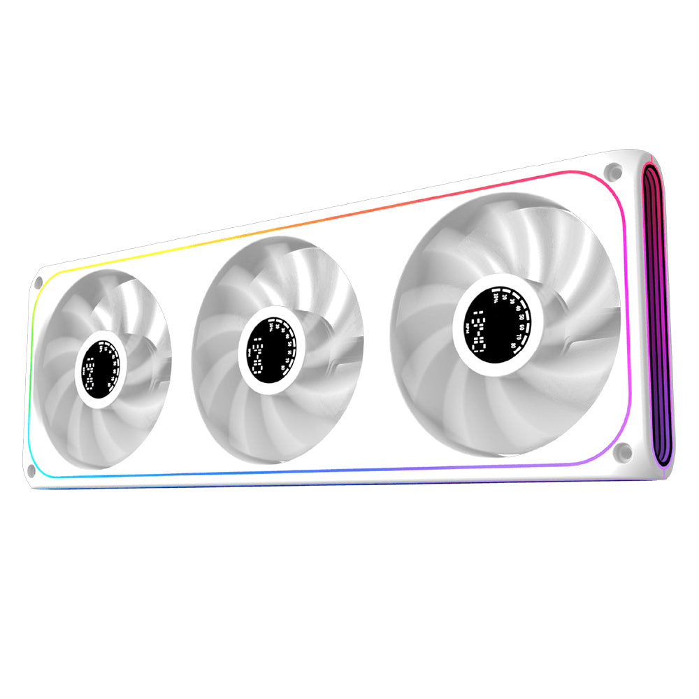 Xigmatek Aero DGT 360 Arctic Reverse Digital LCD Triple Case Fan Kit