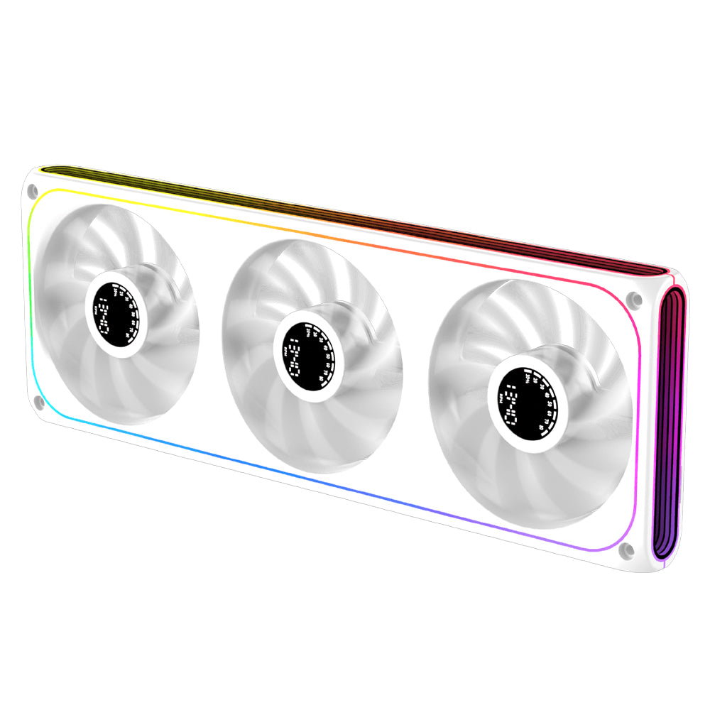 Xigmatek Aero DGT 360 Arctic Reverse Digital LCD Triple Case Fan Kit