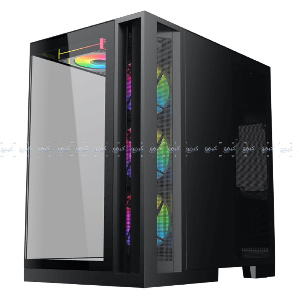 كيس سوبر تاور زيجماتيك ARGB جيمنج Aqua 7 - اسود